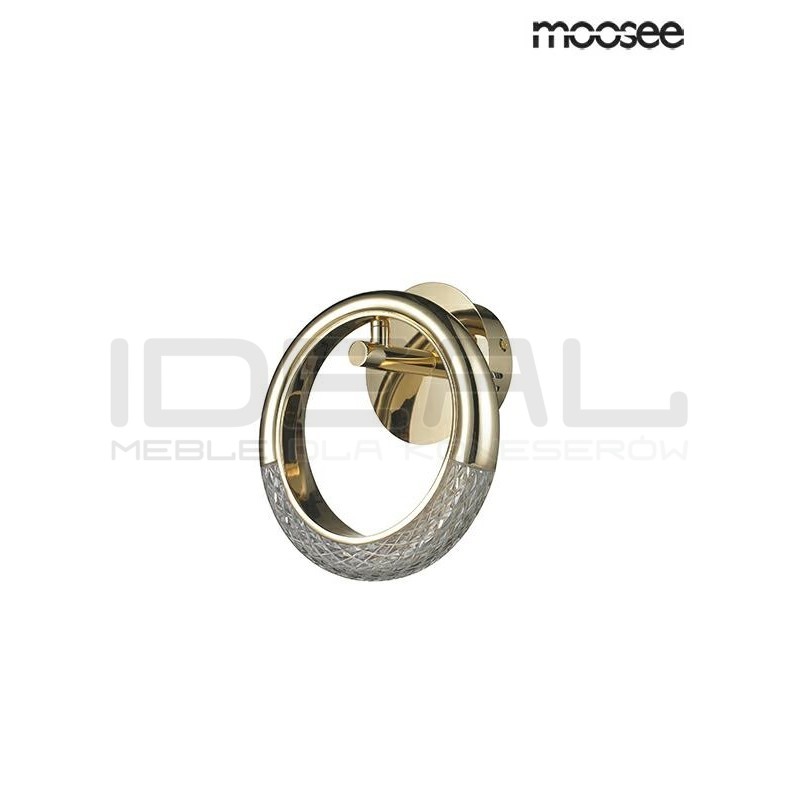 Kinkiet kryształowy HELIOS złoty