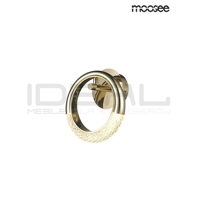 Kinkiet kryształowy HELIOS złoty