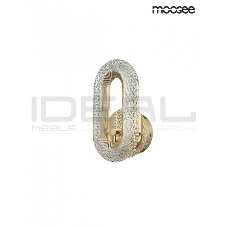 Kinkiet kryształowy JEWEL złoty