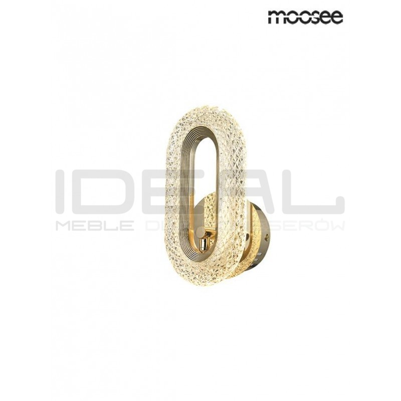 Kinkiet kryształowy JEWEL złoty