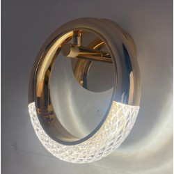 Kinkiet kryształowy HELIOS złoty