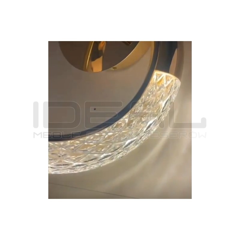 Kinkiet kryształowy HELIOS złoty