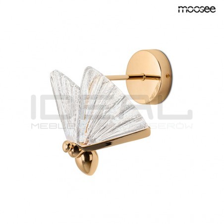 Kinkiet glamour BUTTERFLY S motyl złoty