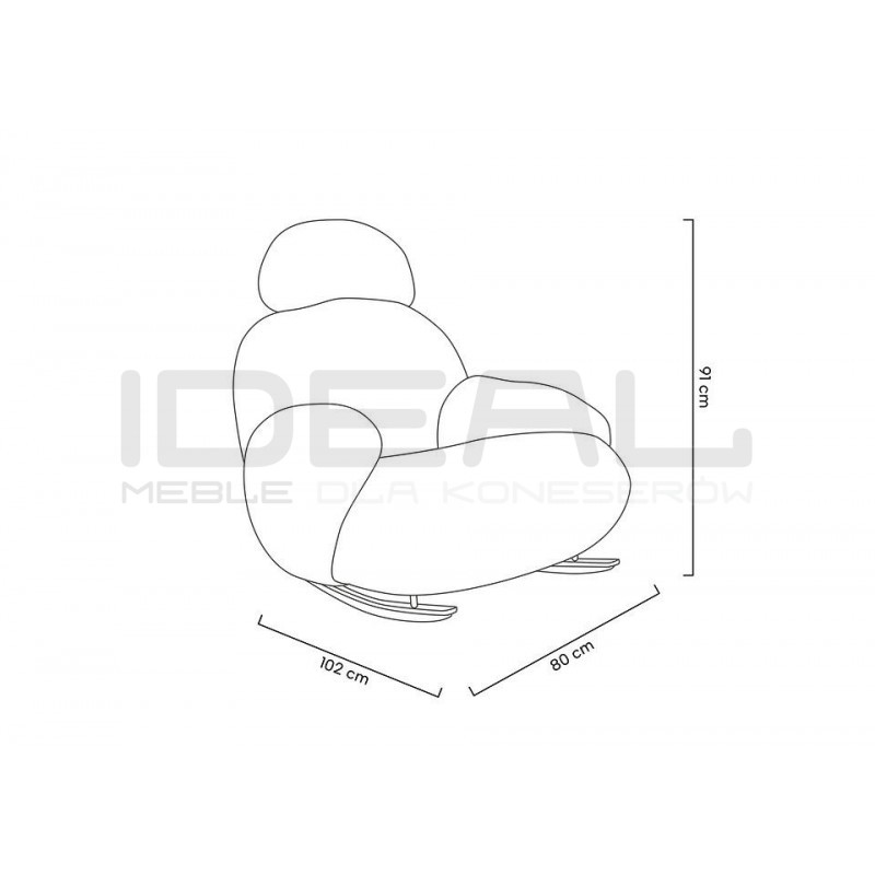 Fotel bujany PLUSH TEDDY