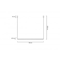 Lampa wisząca pozioma OMBRE LEVEL 100 czarna