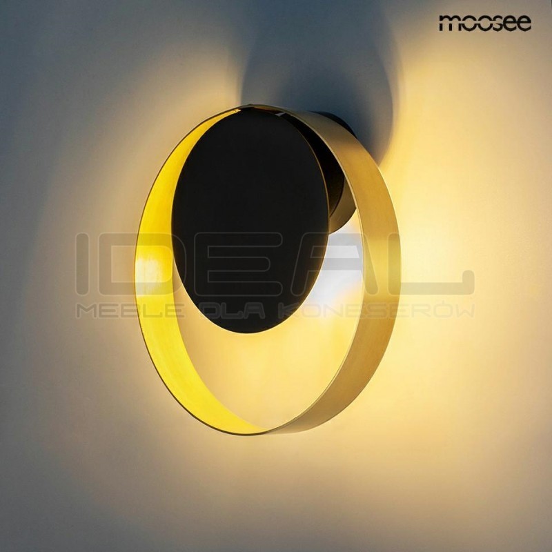 Kinkiet glamour BAND złoto czarny