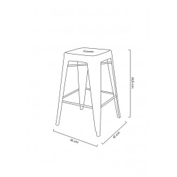 Hoker Tower INSPIROWANY TOLIX 66 metalowy (Paris)