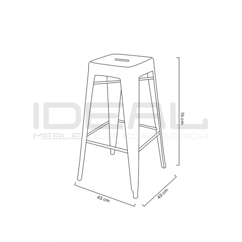 Hoker Tower INSPIROWANY TOLIX 76 metalowy (Paris)