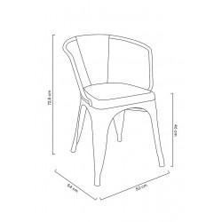 Krzesło Tower Arm inspirowane TOLIX metalowe (Paris)
