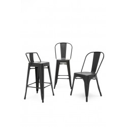 Hoker Tower Big Back z wysokim oparciem INSPIROWANY TOLIX 66 metalowy (Paris)