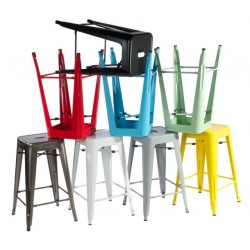 Stołek Barowy - Hoker Paris Inspirowany Tolix 66