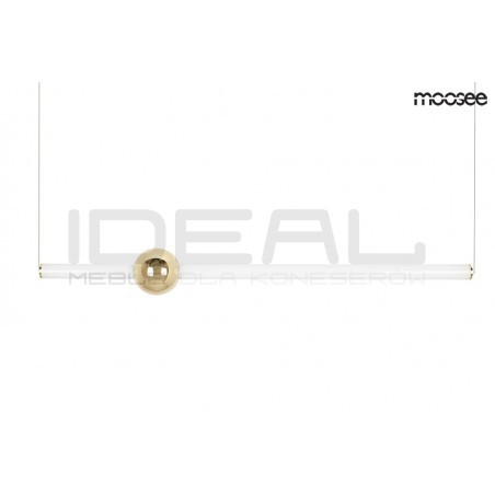 Lampa wisząca glamour pozioma LIBRA 90 IN biała / złota