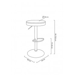 Hoker loftowy VOLT regulowany drewno ciemny wiąz