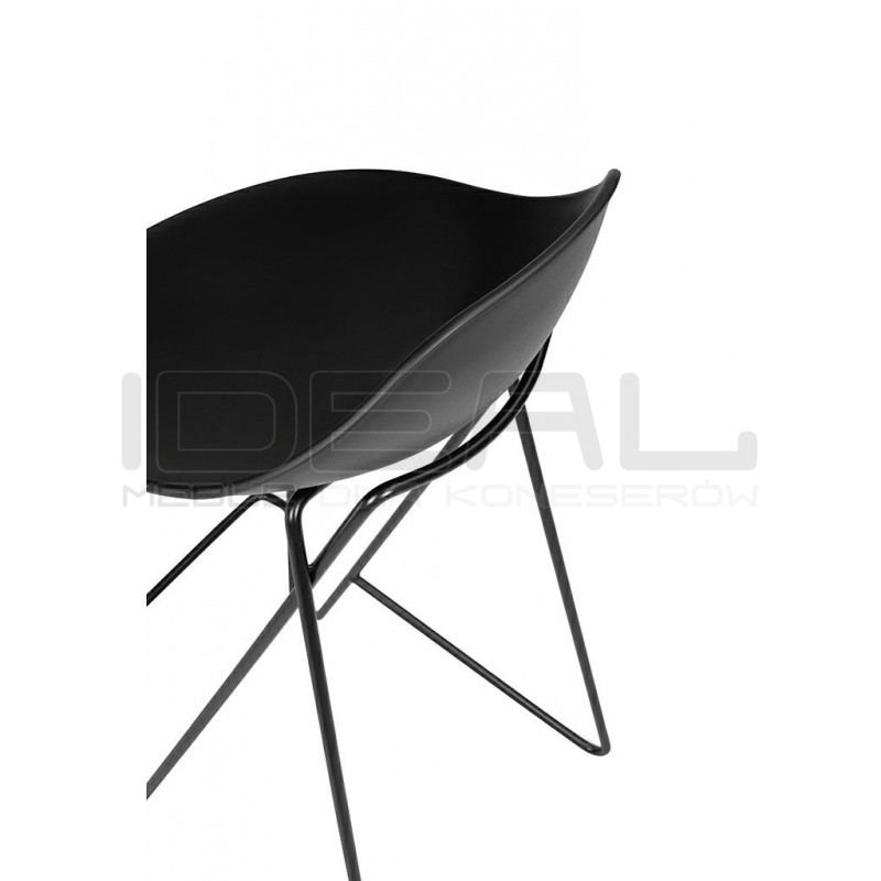 Hoker PERSY czarny 66 niskie oparcie