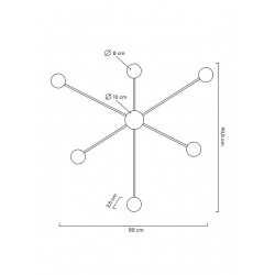 Plafon SHADOW 6 Close czarny