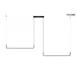 Lampa wisząca pozioma SHAPE DUO120 nad wyspę czarna