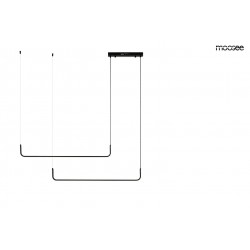 Lampa wisząca pozioma SHAPE DUO120 nad wyspę czarna