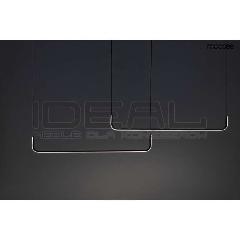 Lampa wisząca pozioma SHAPE DUO120 nad wyspę czarna