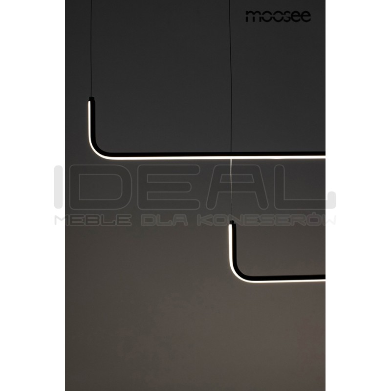 Lampa wisząca pozioma SHAPE DUO120 nad wyspę czarna