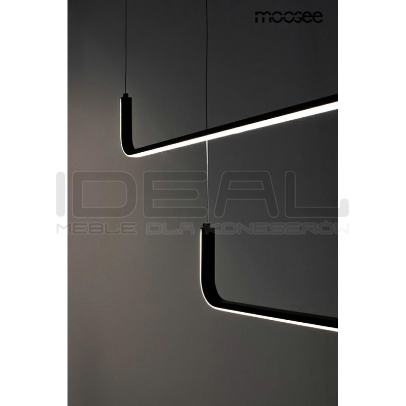 Lampa wisząca pozioma SHAPE DUO120 nad wyspę czarna