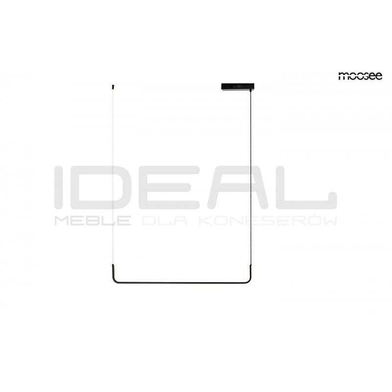 Lampa wisząca pozioma SHAPE 90 nad wyspę czarna