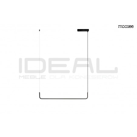 Lampa wisząca pozioma SHAPE 90 nad wyspę czarna