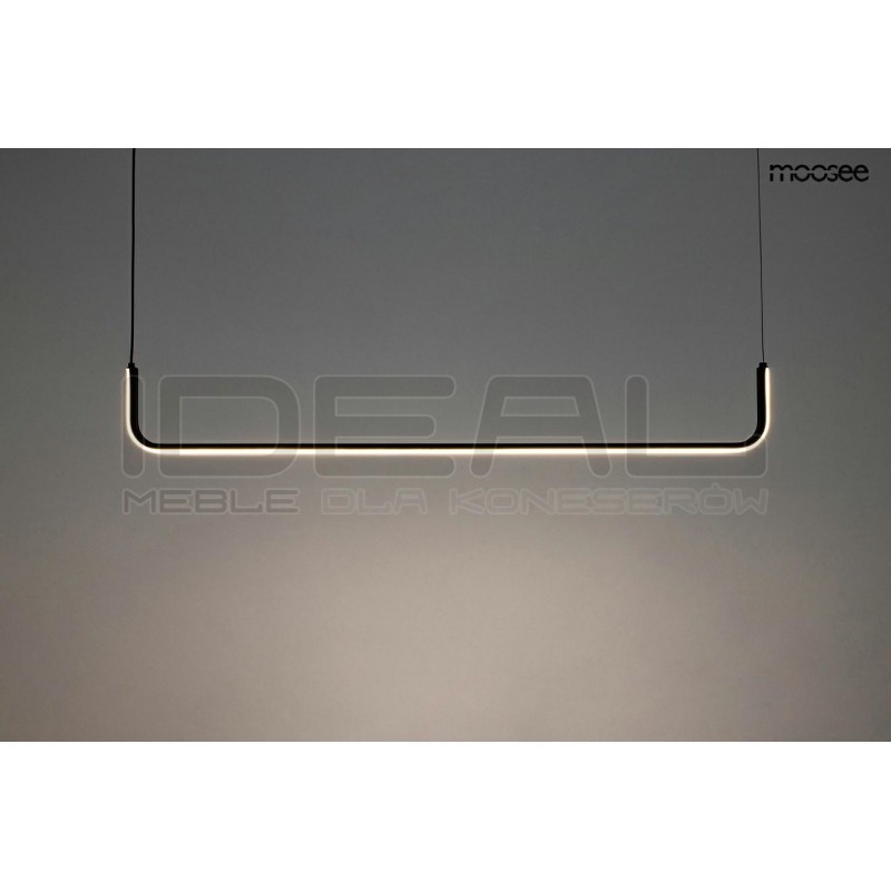 Lampa wisząca pozioma SHAPE 90 nad wyspę czarna