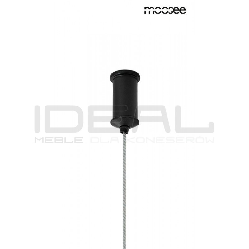 Lampa wisząca pozioma SHAPE 90 nad wyspę czarna