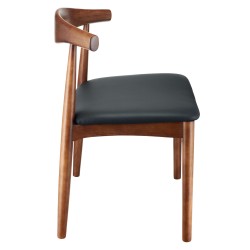 Drewniane krzesło CLASSY ELBOW jesionowe w kolorze orzechowym