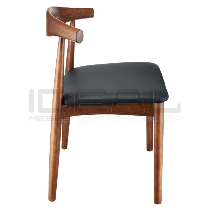 Drewniane krzesło CLASSY ELBOW jesionowe w kolorze orzechowym