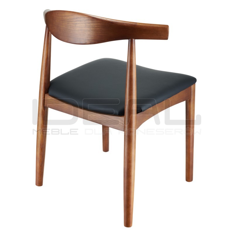 Drewniane krzesło CLASSY ELBOW jesionowe w kolorze orzechowym