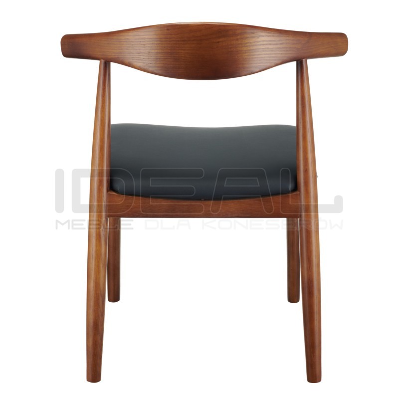 Drewniane krzesło CLASSY ELBOW jesionowe w kolorze orzechowym