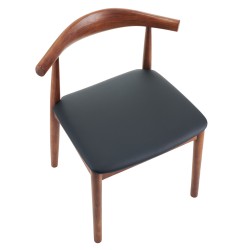 Drewniane krzesło CLASSY ELBOW jesionowe w kolorze orzechowym