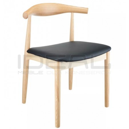 Drewniane krzesło CLASSY ELBOW jesionowe w kolorze naturalnym