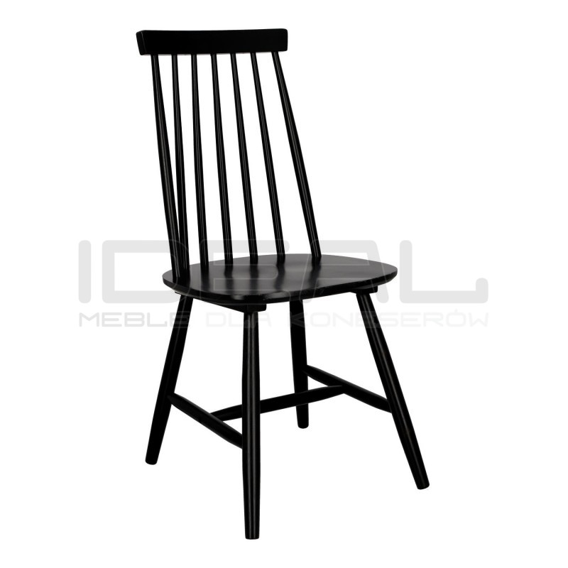 Drewniane krzesło Patyczak Stick czarne
