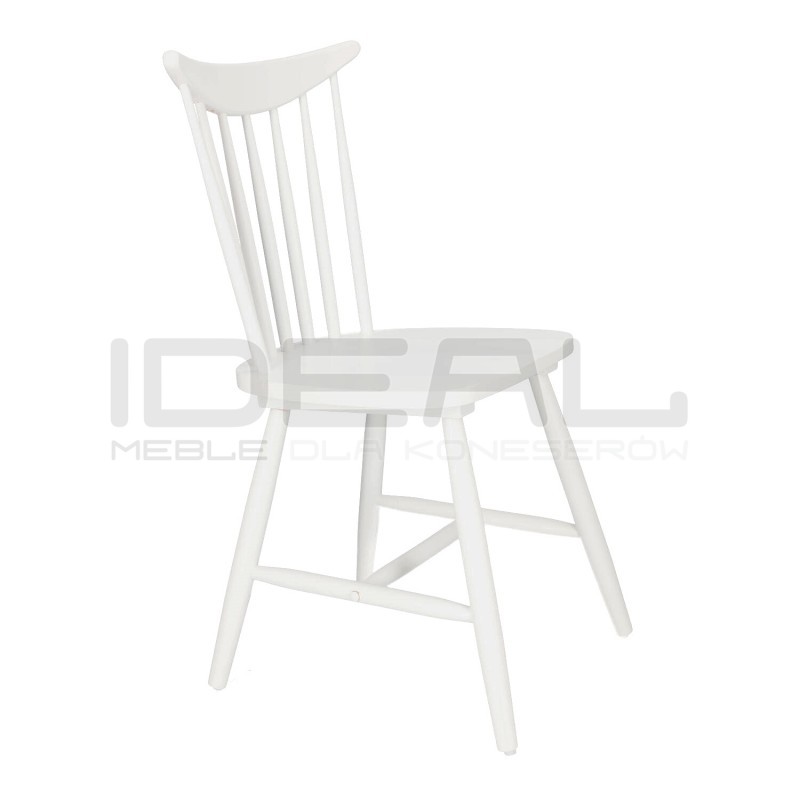Drewniane krzesło Patyczak Fame białe