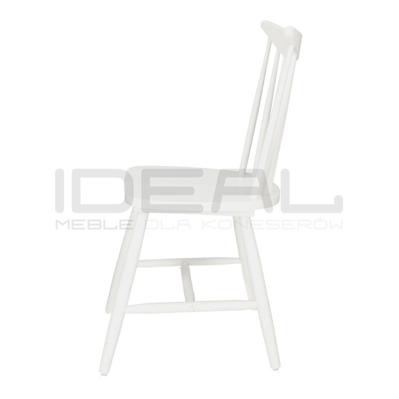Drewniane krzesło Patyczak Fame białe