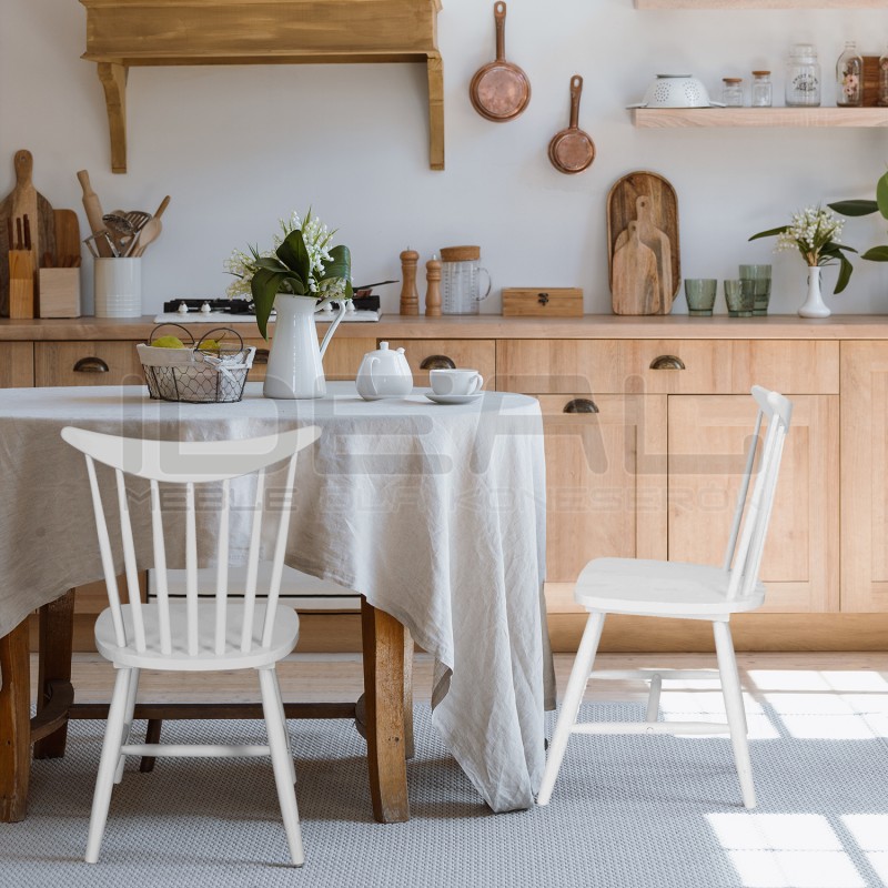 Drewniane krzesło Patyczak Fame białe