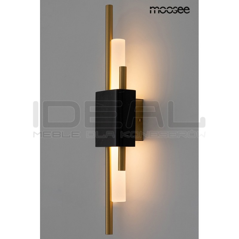 Kinkiet glamour EVANS czarny marmur