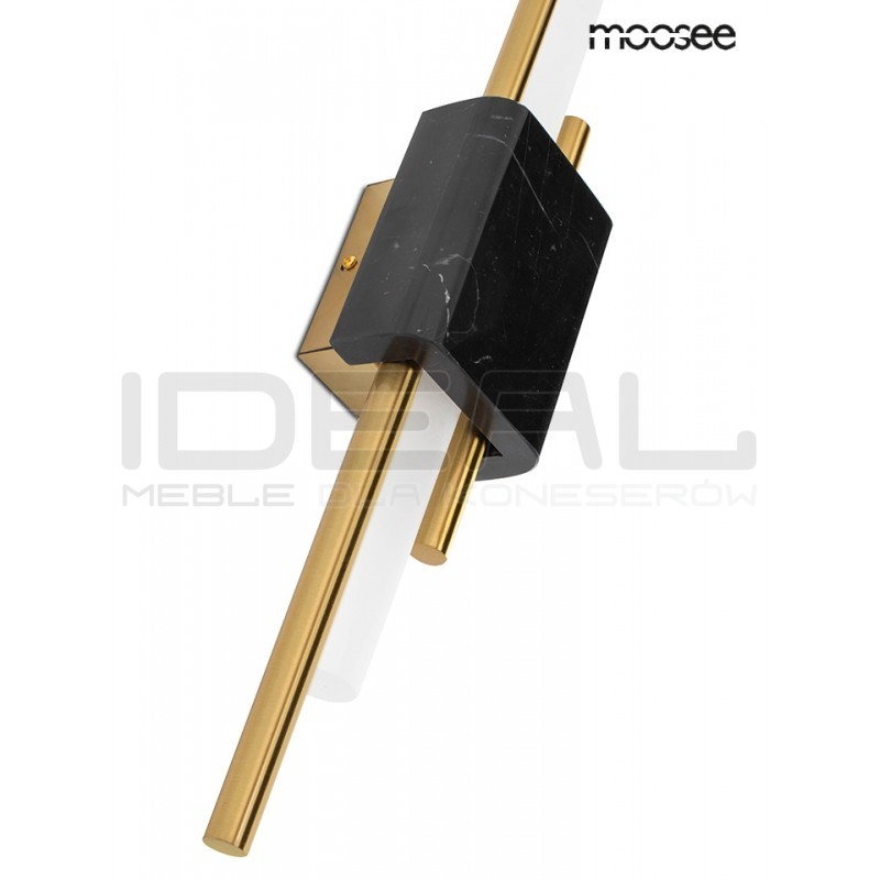 Kinkiet glamour EVANS czarny marmur