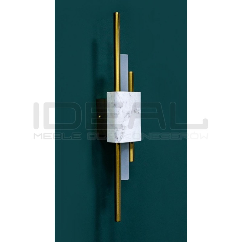 Kinkiet glamour EVANS biały/jasny marmur