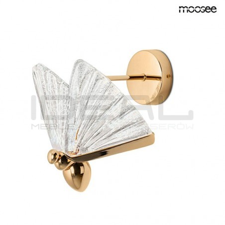 Kinkiet glamour BUTTERFLY M motyl złoty