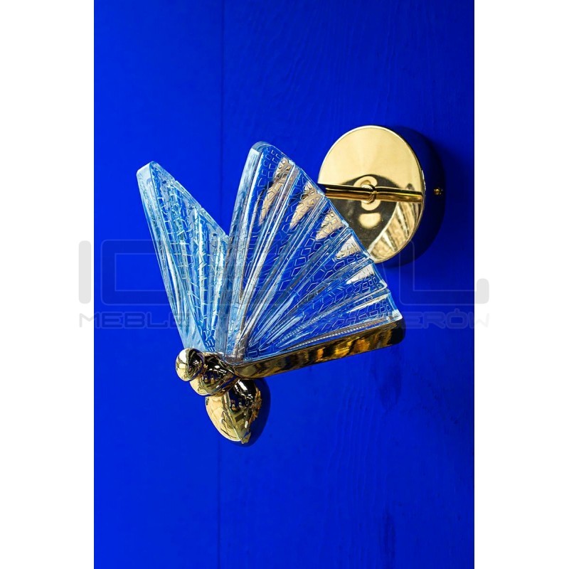 Kinkiet glamour BUTTERFLY M motyl złoty