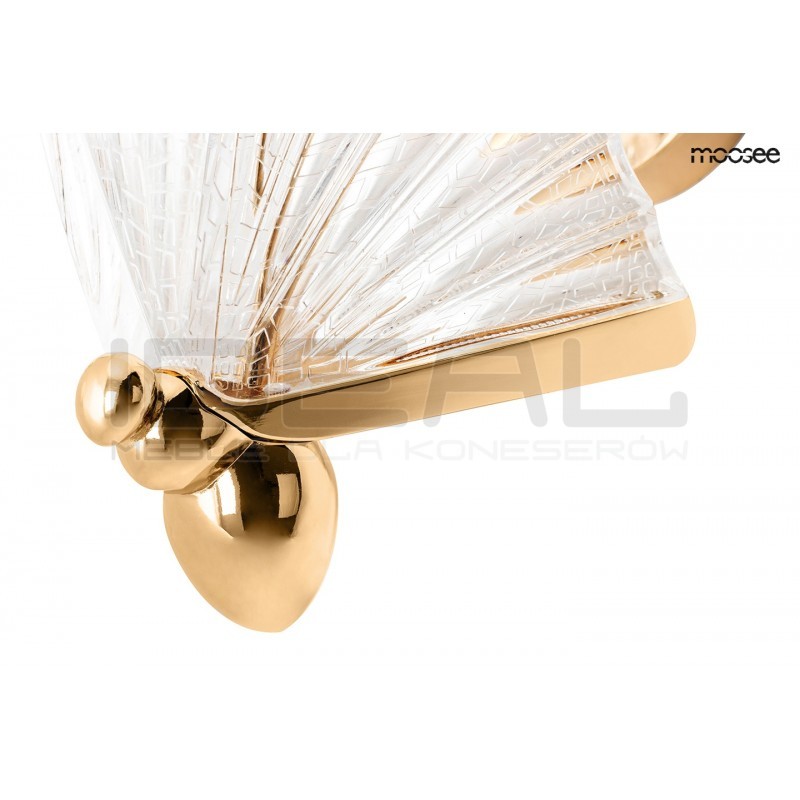 Kinkiet glamour BUTTERFLY M motyl złoty