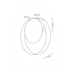 Kinkiet glamour BAND złoto czarny
