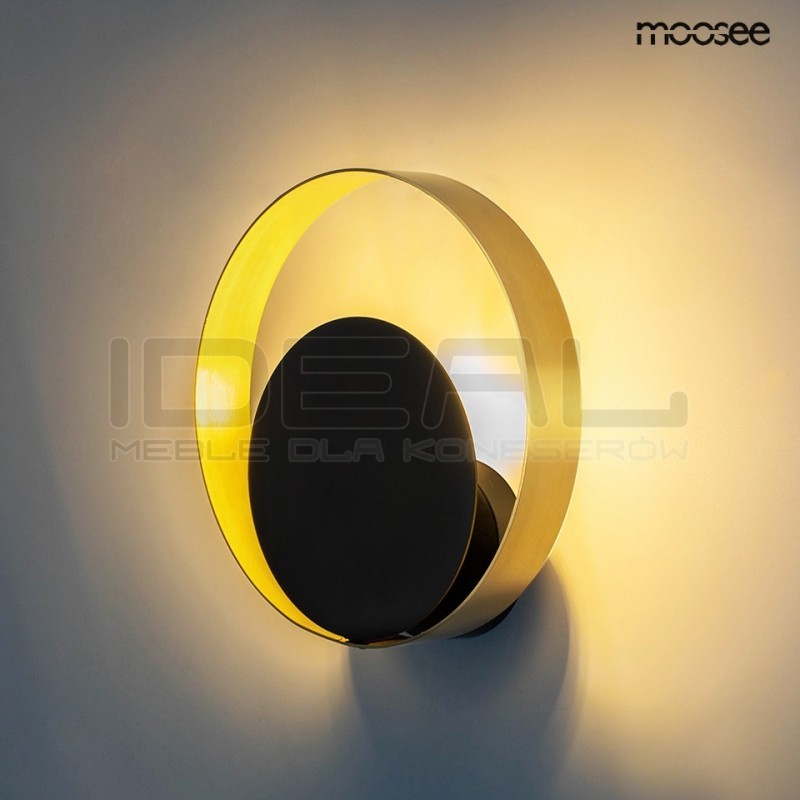 Kinkiet glamour BAND złoto czarny