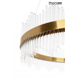 Lampa wisząca glamour Florens 80 złota kryształowe pałeczki