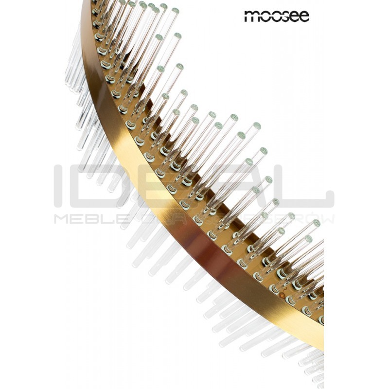 Lampa wisząca glamour Florens 80 złota kryształowe pałeczki