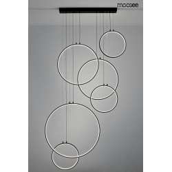 Lampa wisząca geometryczna led CIRCULO Six czarna