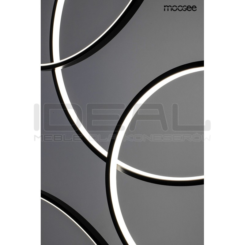 Lampa wisząca geometryczna led CIRCULO Six czarna